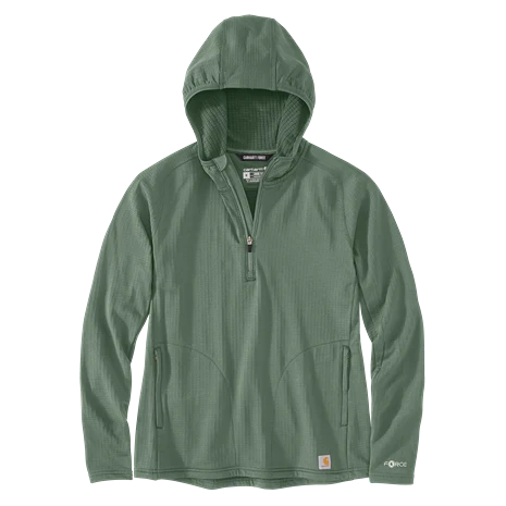 Original Design Carhartt XL Women’s Frosted Balsam Force Relaxed Fit Half-Zip Hooded T-Shirt High-End