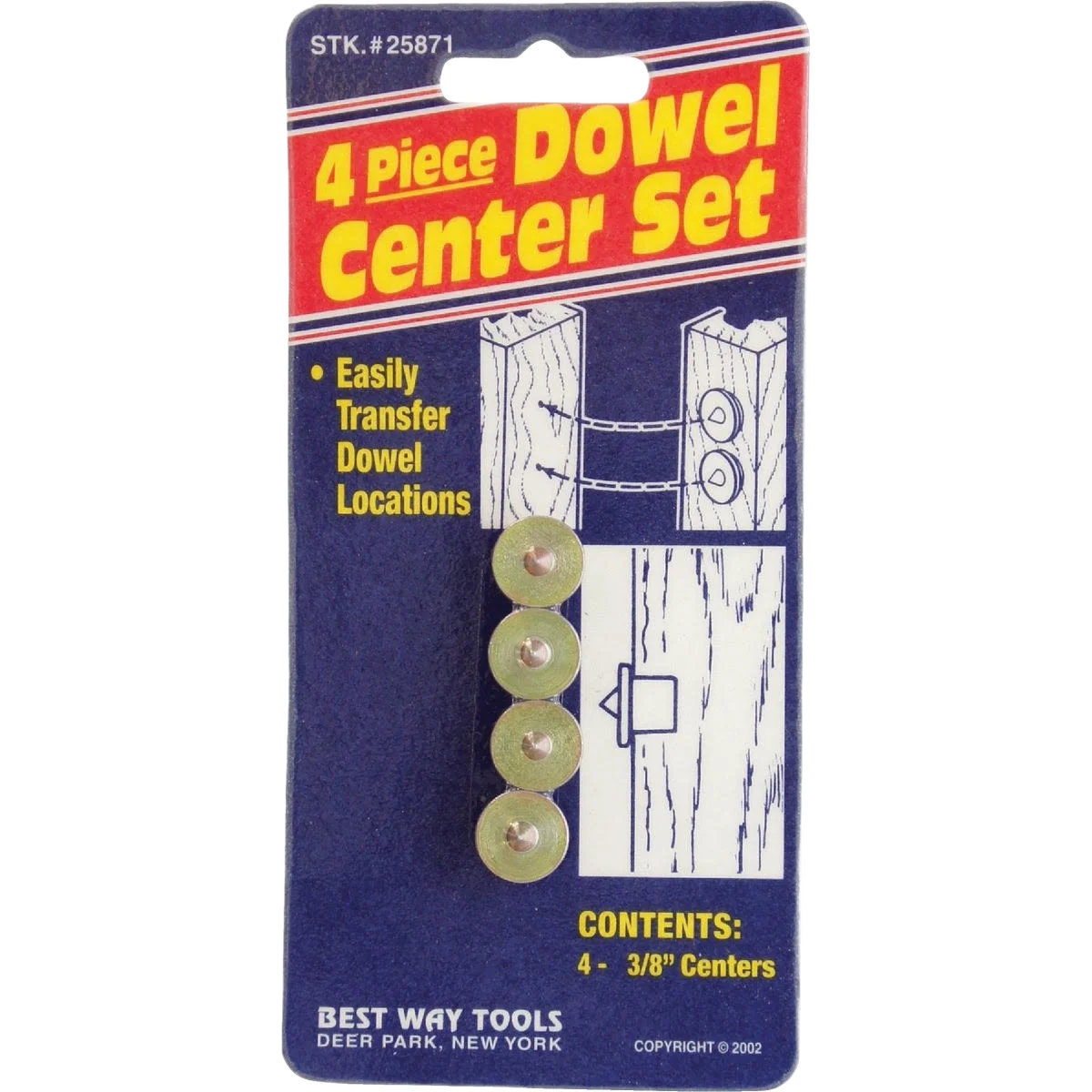 User-Friendly Way Tools 3 8 In. Dowel Center 4 Pk Exclusive
