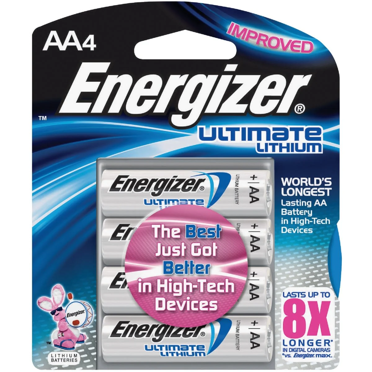 High-Grade Energizer AA Lithium Battery 4-Pack Casual