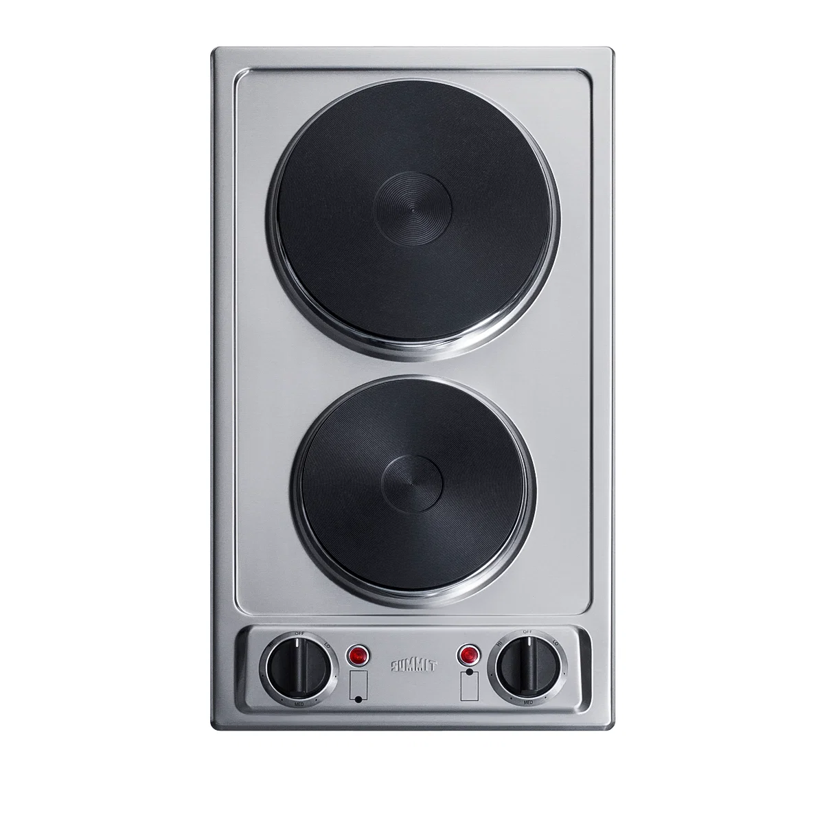 Durable 12 Wide 115V 2-Burner Solid Disk Cooktop Dependable