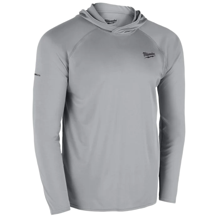 Convenient Milwaukee WORKSKIN™ Hooded Sun Shirt – GRAY L Verified