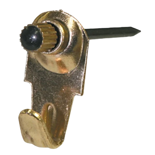 Functional Hillman Brass Classic Picture Hanger 30 lb. Clean