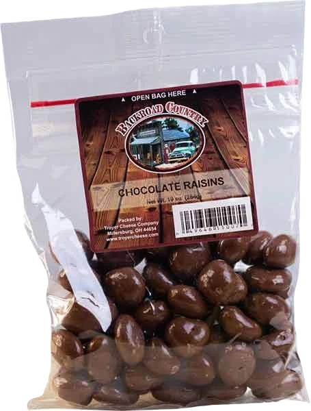 High-Grade Backroad Country Chocolate Raisins 10 oz. Easy-to-Use