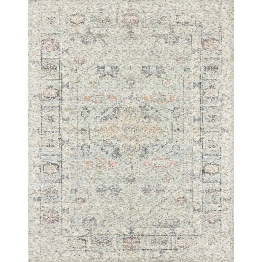 Fashionable Karastan Zula Prieska Light Teal Rug 5′ x 8′ Natural