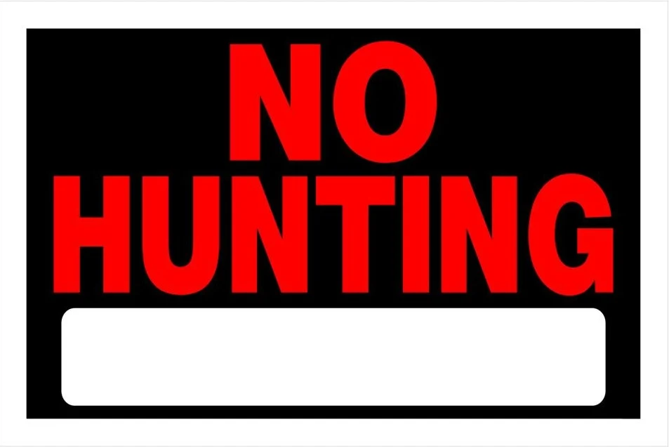 High-Grade Hillman Black Red No Hunting Sign 8 x 12 in. Fast