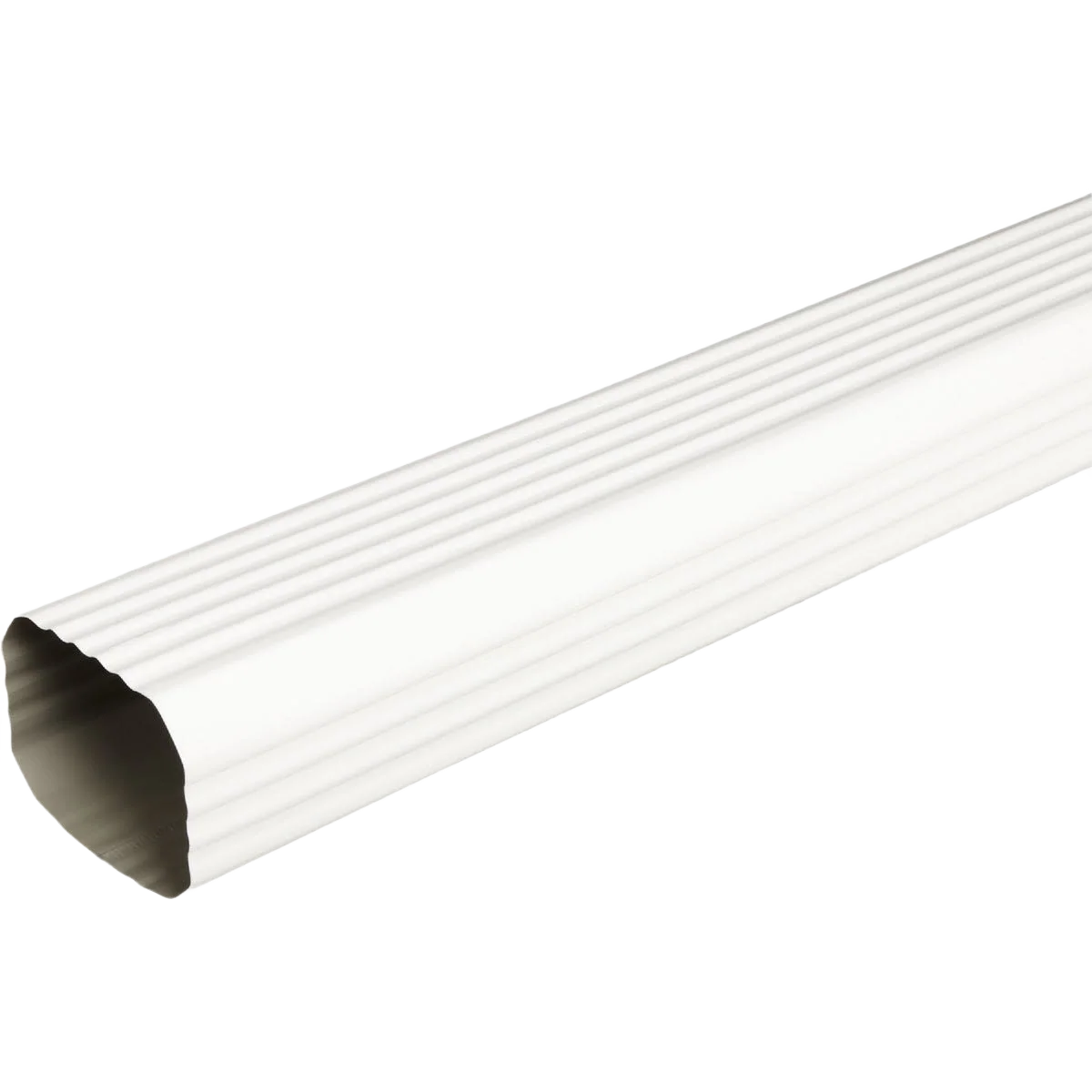 Trendy Spectra Metals 2 in. x 3 in. Aluminum Downspout White Traditional