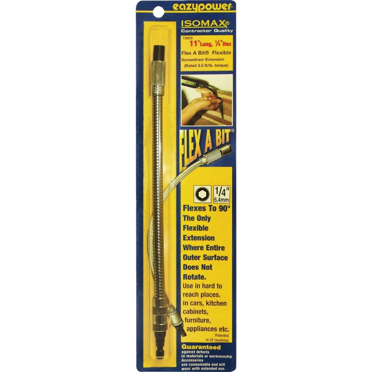 Original Eazypower Flex-A-Bit 11 in. Flexible Bit Extension Pure