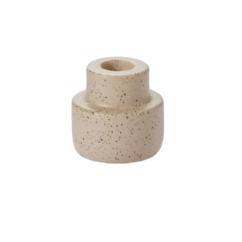 Comfortable Accent Decor 2.5 Off-White Piedra Candleholder Responsible