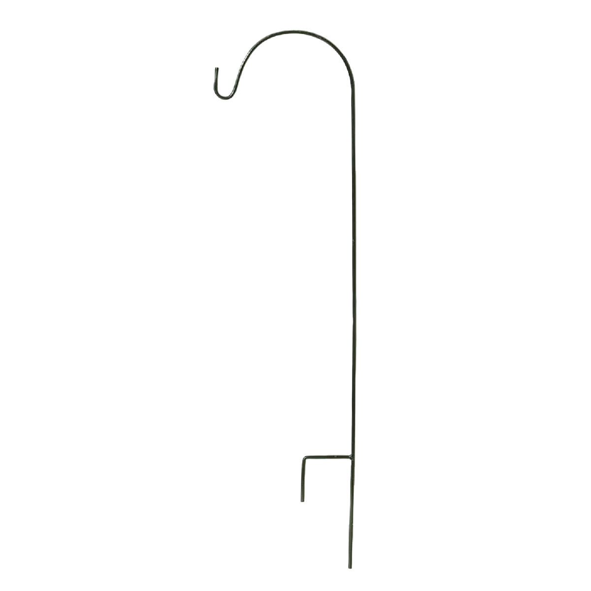 Recyclable Garden Black Steel Rod Floral Basket Hanger Shepherd Hook 46 in. Reliable