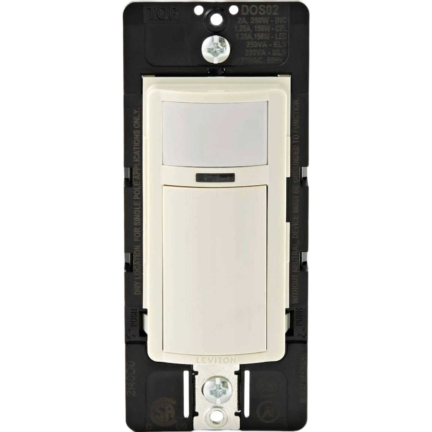 Fast Leviton Decora Light Almond Motion Detection Sensor Switch 900 sq-ft. Solid