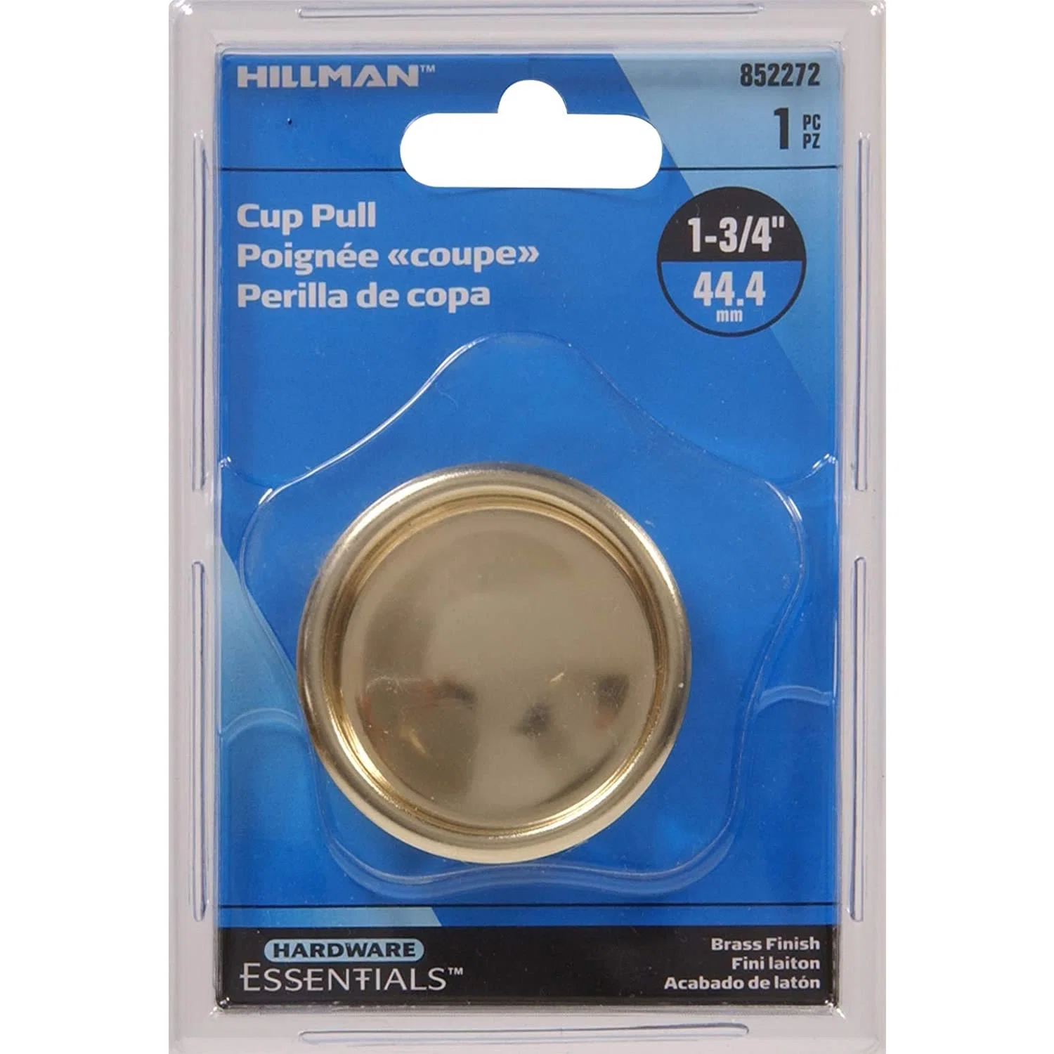 Breathable Hillman Brass Cup Pull 1-3 4 in. Green