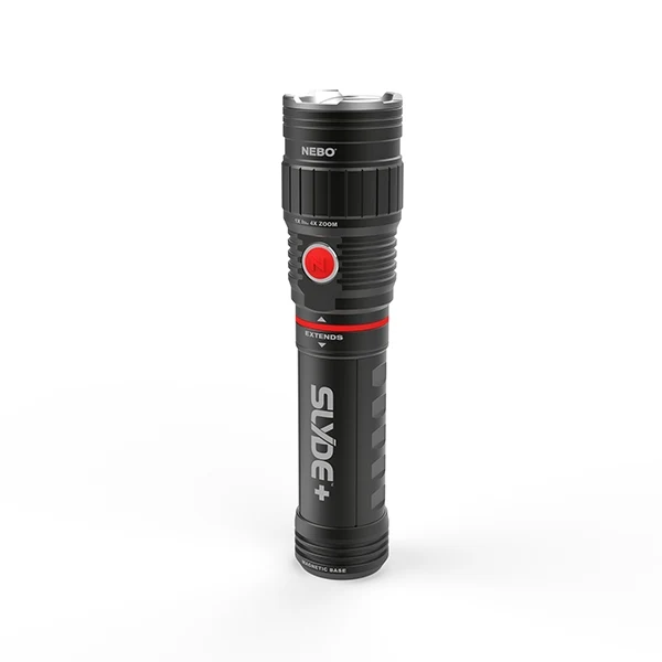 Efficient NEBO SLYDE™ Tactical LED Flashlight with Magnetic Base Storm Gray Modern
