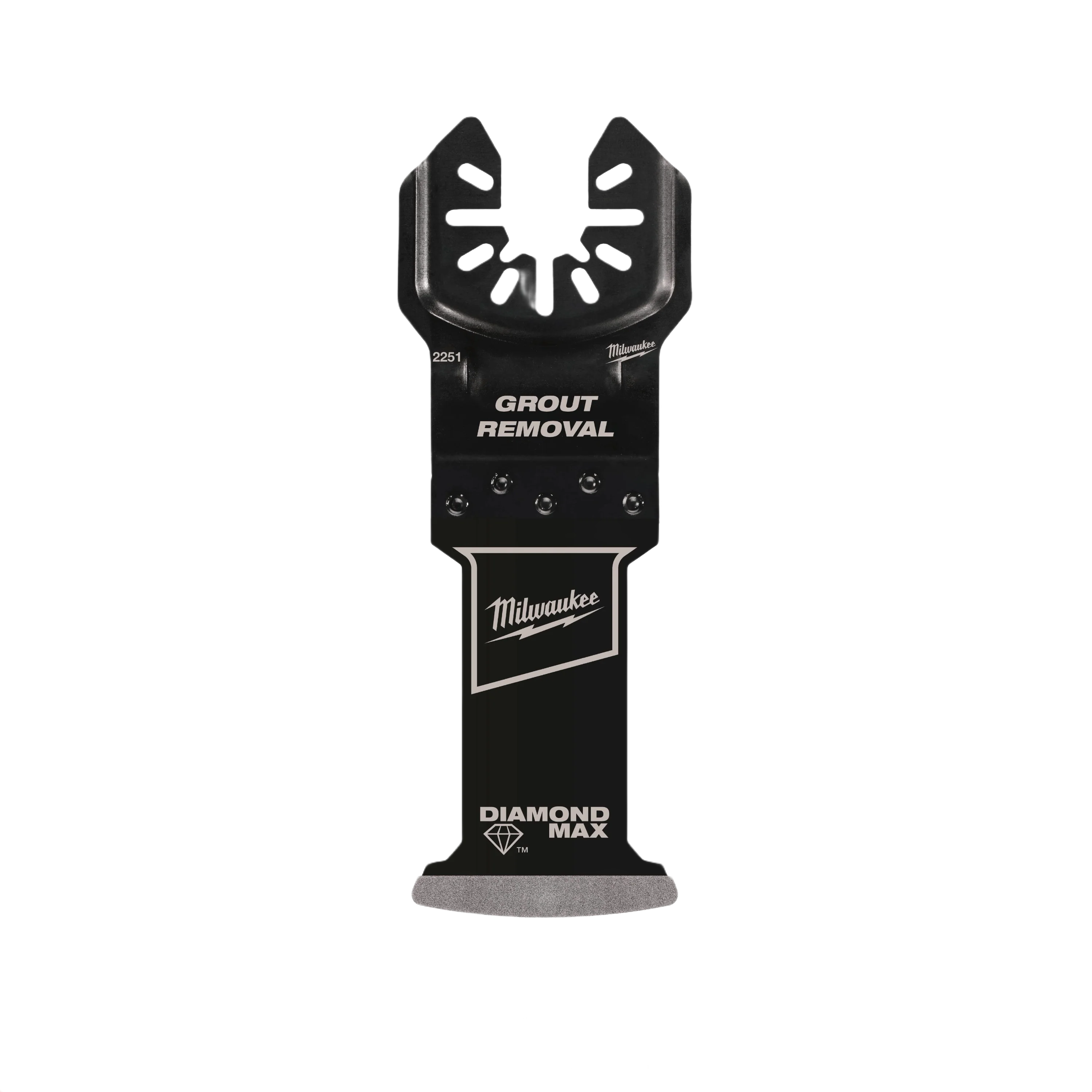 Dependable Milwaukee DIAMOND MAX™ Diamond Grit Plunge Grout Removal Universal Fit Oscillating Multi-Tool Blade 1 PK Modern