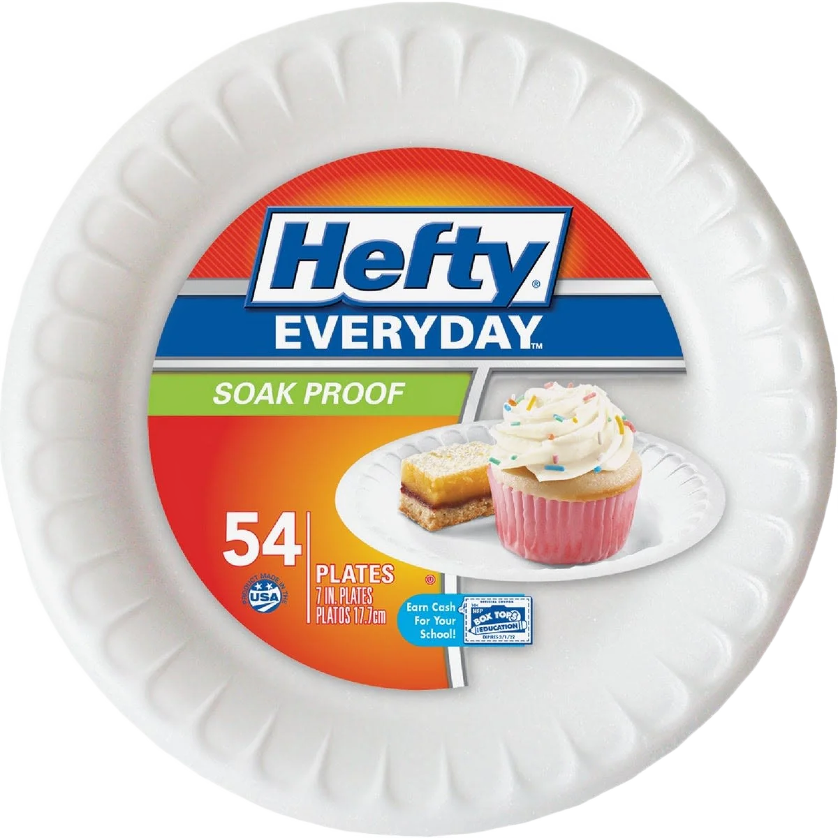Contemporary Hefty Everyday Foam Plate 54-Pack Traditional