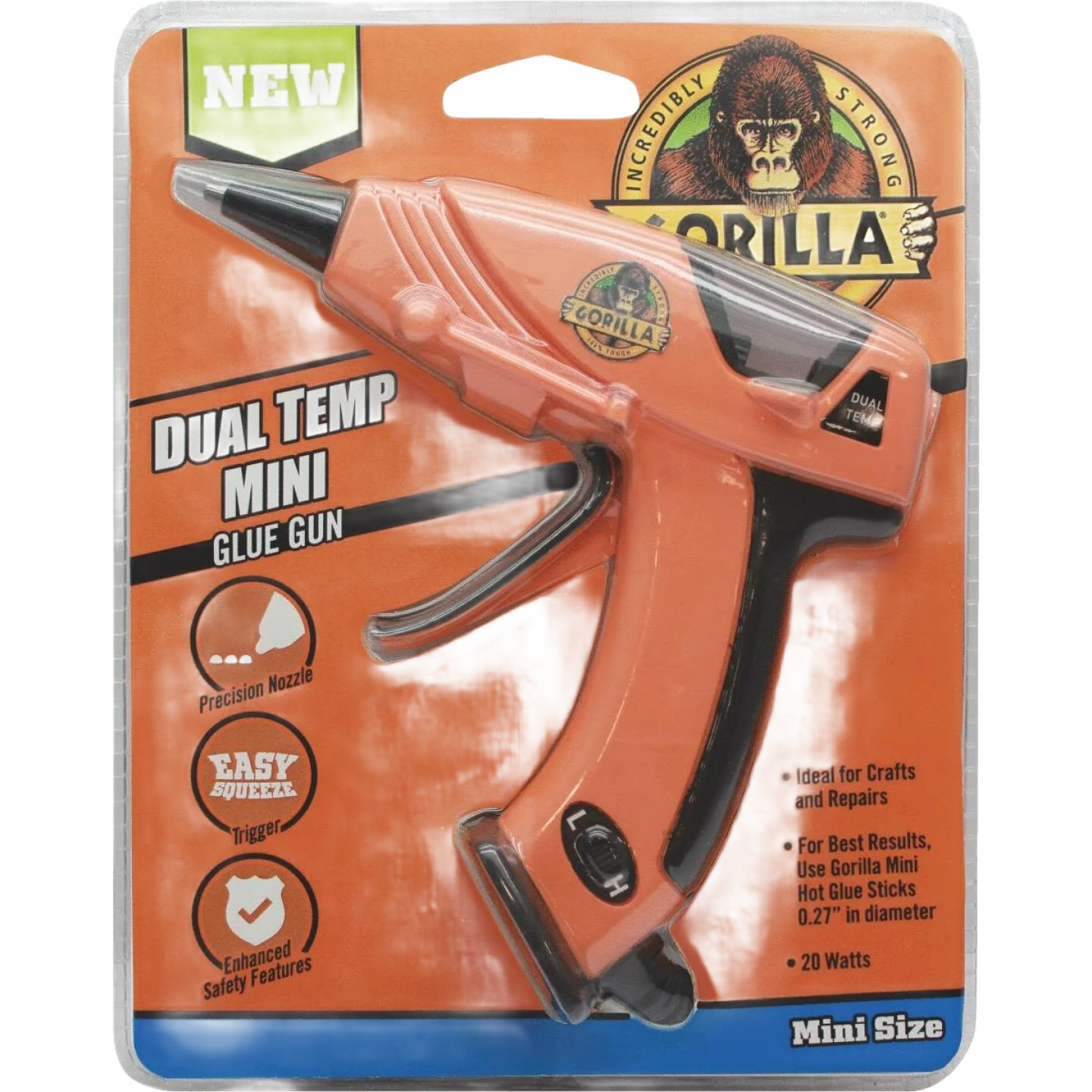 Fine Gorilla Dual-Temperature Mini Glue Gun Lightweight