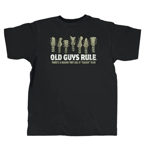 Verified Old Guys Rule Men’s 2XL Classic Rock Shirt Trendy