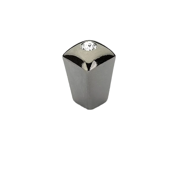 Consistent Schaub Skyevale Black Chrome with Crystal Cabinet Knob 1 in. Smart