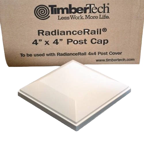 Functional TimberTech 4 in. x 4 in. RadianceRail Express Post Cap White Environmentally Friendly