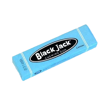 Unique Black Jack Chewing Gum 5 Sticks Artisan
