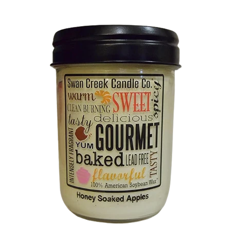 Outstanding Swan Creek Honey Soaked Apples Pantry Jar Candle 12 oz. Relaxed