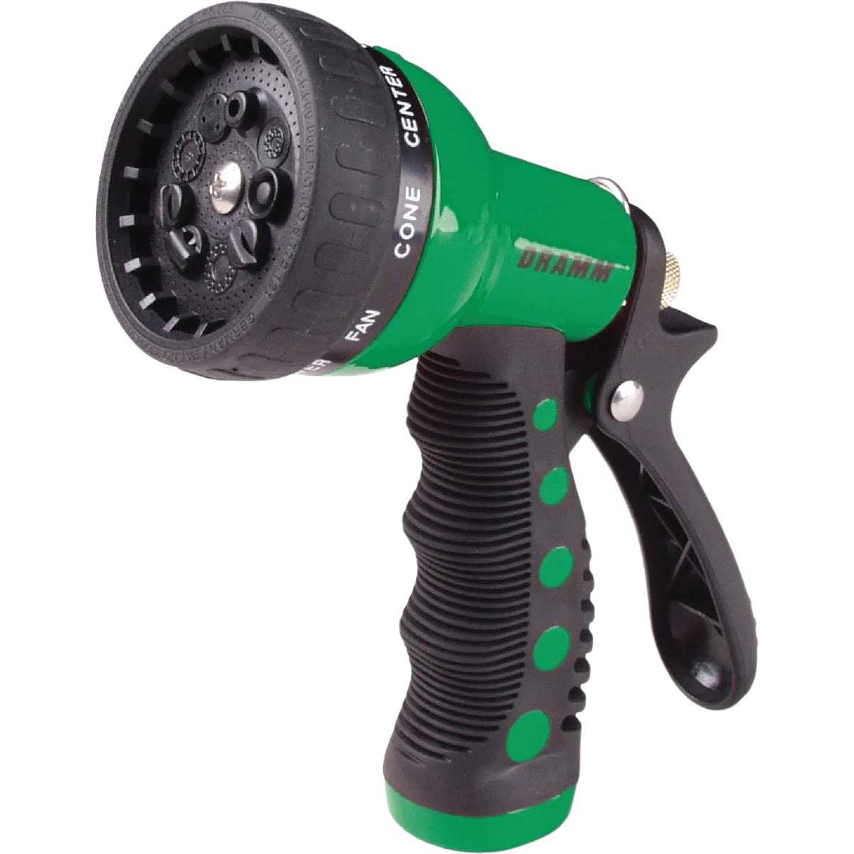 Smooth Dramm Heavy-Duty Metal 9 Pattern Green Nozzle Refined