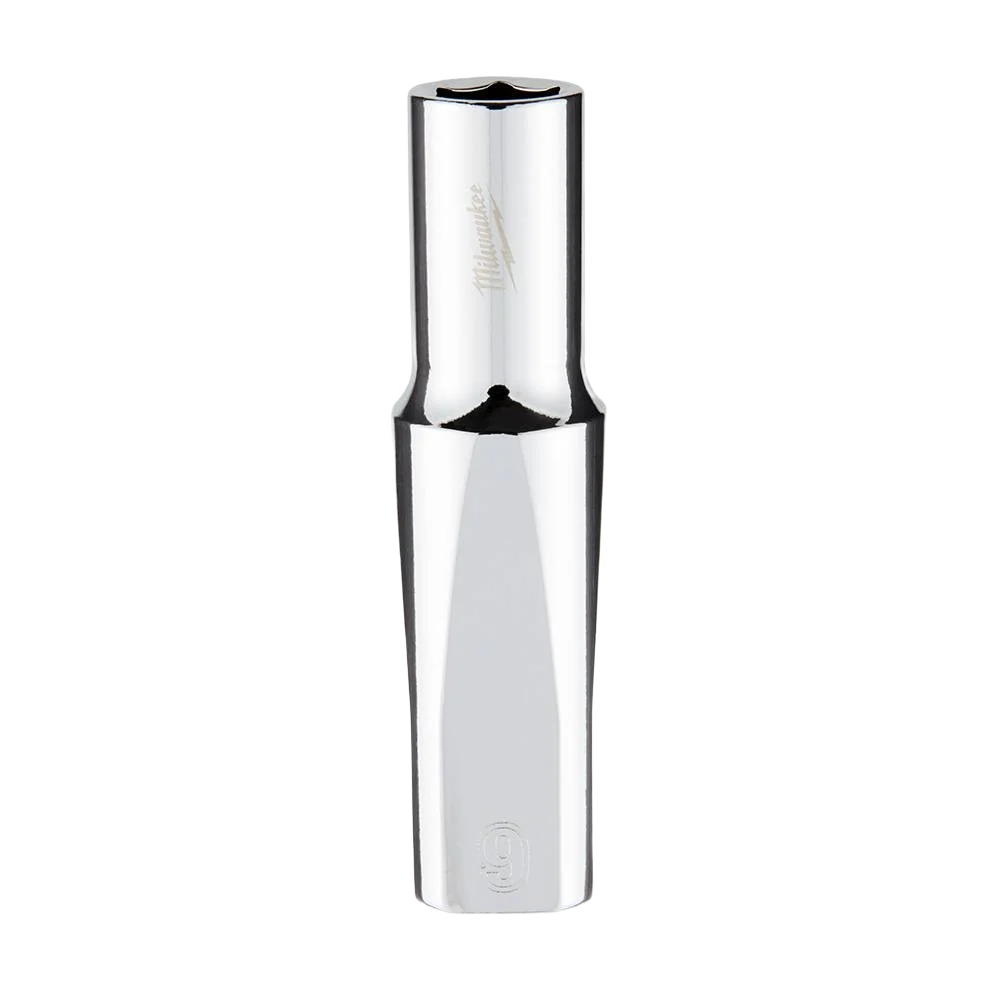 Smooth Milwaukee 3 8 Drive 9-mm Deep 6-Point Socket w FOUR FLAT™ Sides Genuine