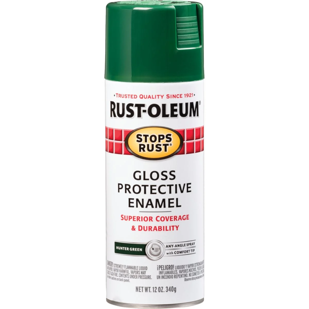 Dependable Rust-Oleum Hunter Green Gloss Protective Enamel Spray Paint 12 oz. Trusted