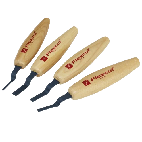 Top-Quality Flexcut 4 Pc. Dogleg Chisel Micro Tool Set Refined