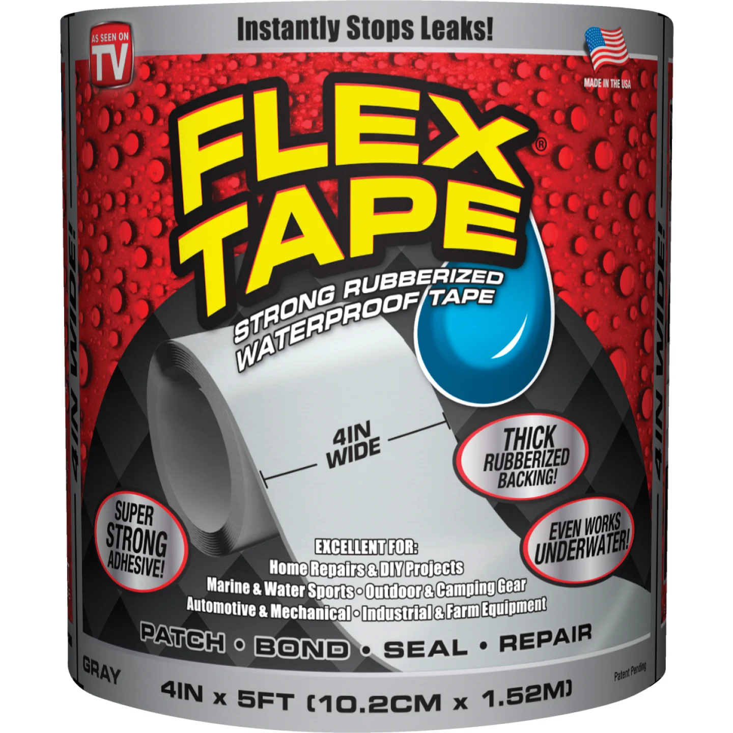 Artisan Flex Tape Gray Repair Tape 4 in. x 5 ft. Outstanding
