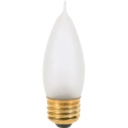 Effective Satco 25 Watt CA10 Flame Tip Frost Medium Base Light Bulb 2-Pack Innovative