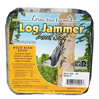 Smooth Pine Tree Farms Insect Suet Log Jammer Suet Plugs 9.4 oz. Sustainable