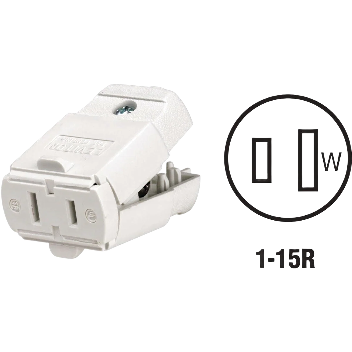 Long-Lasting Leviton White 2-Wire 2-Pole Hinged Cord Connector Superior