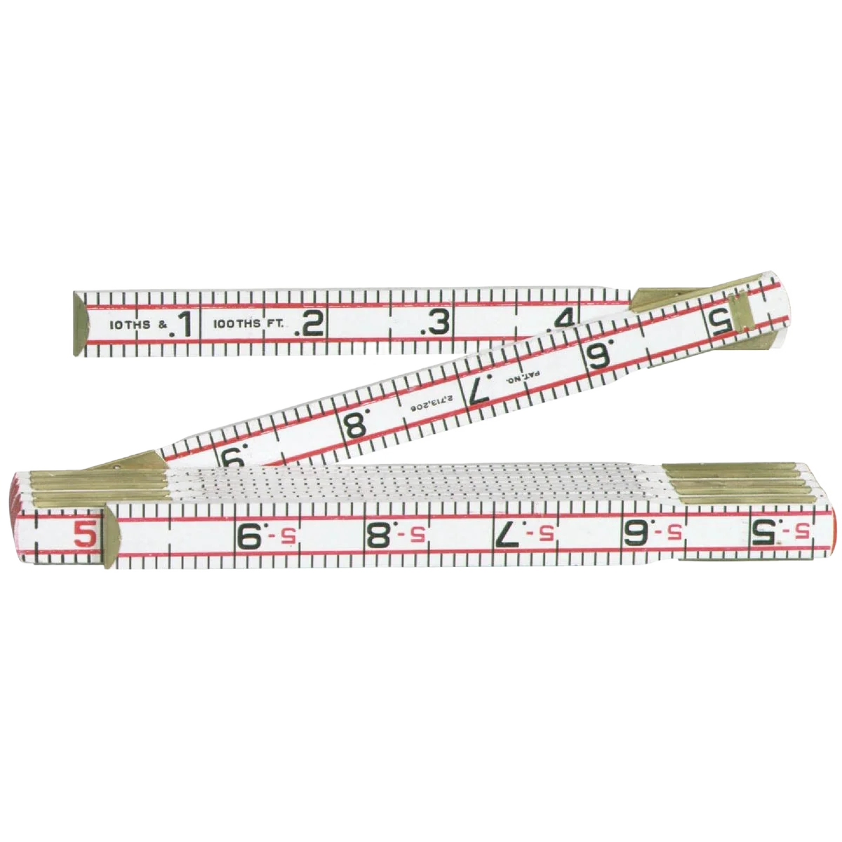Fashionable Crescent Lufkin Engineers Folding Rule Red End Trusted