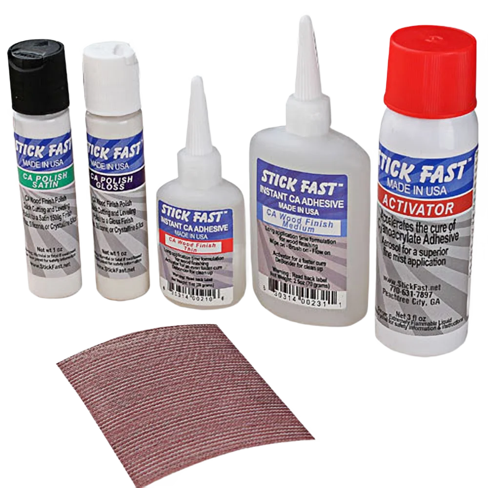 Easy-to-Use Stick Fast Ca Wood Finish Polish Starter Kit Convenient