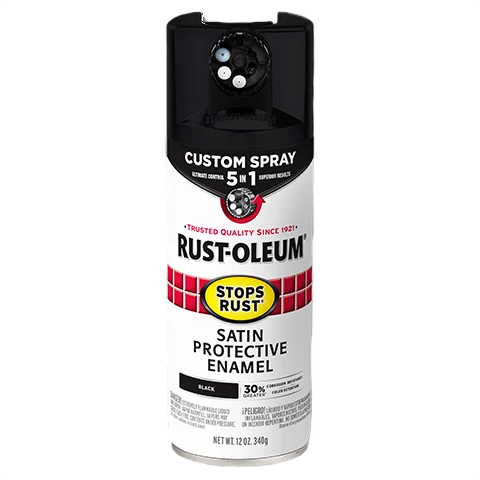 Original Design Rust-Oleum Protective Enamel w 5-in-1 Spray Satin Black Powerful