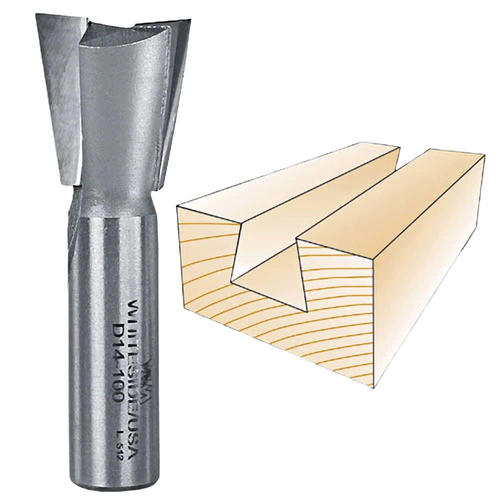 Luxury Whiteside Dovetail Bit 1 2 in. SH x 1 in. LD x 14 deg. Consistent
