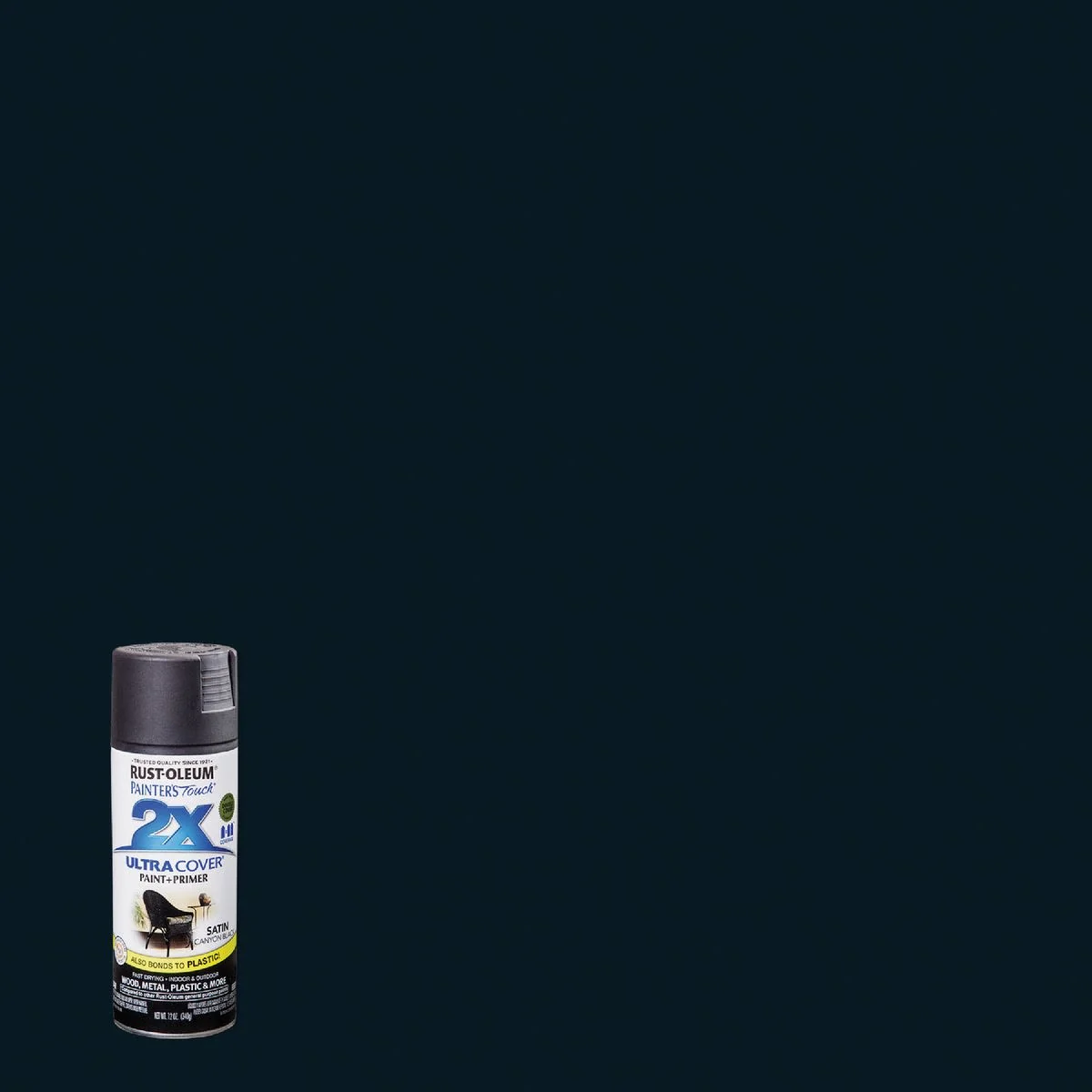 Verified Rust-Oleum Painters’ Touch 2X Canyon Black Spray Paint Primer 12 oz. Recyclable