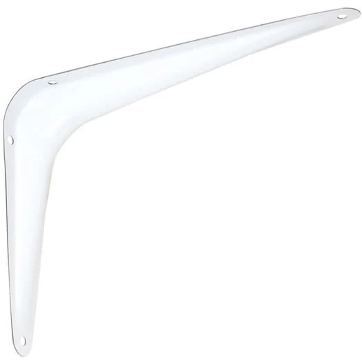 Clean National Hardware 6 D. x 8 H. White Steel Shelf Bracket Flexible