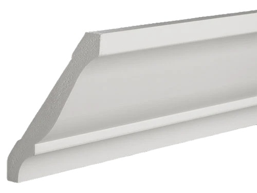 Traditional AZEK White 11 16 x 5-1 4 In. Crown Moulding 16 ft. Unique