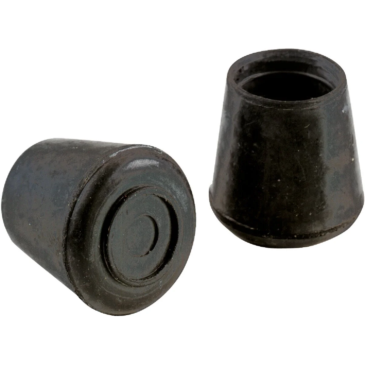 Minimalist Do it 1-1 4 in. Hi-Tip Black Rubber Furniture Leg Protectors 2-Pack Eco-Friendly