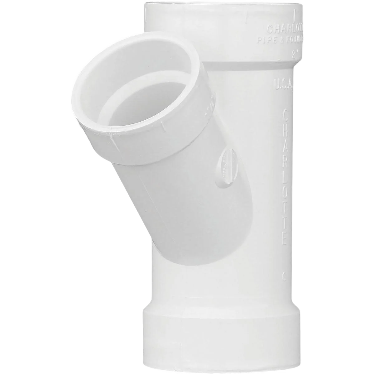 Innovative Charlotte Pipe Schedule 40 PVC-DWV Reducing Wye 2 In. x 1-1 2 In. Professional