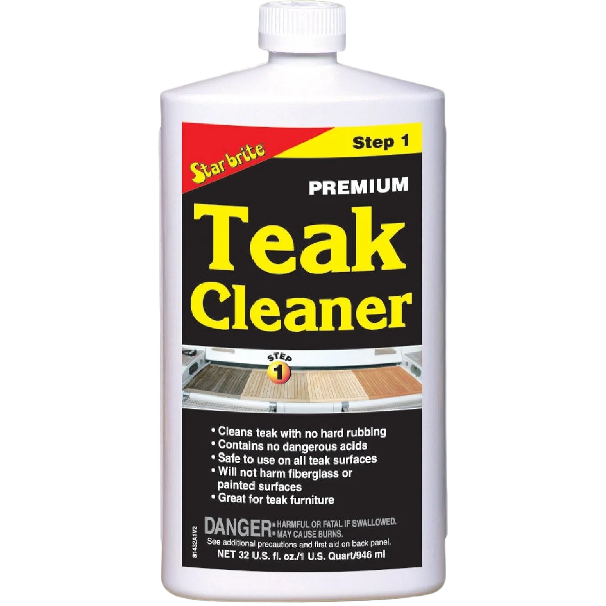 Genuine Starbrite Premium Teak Cleaner 1 Quart Minimalist