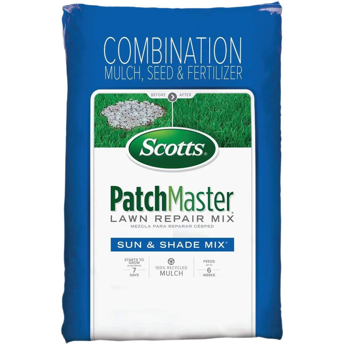 Premium Scotts PatchMaster Sun and Shade Mix Grass Patch Repair 10 lb. Organic