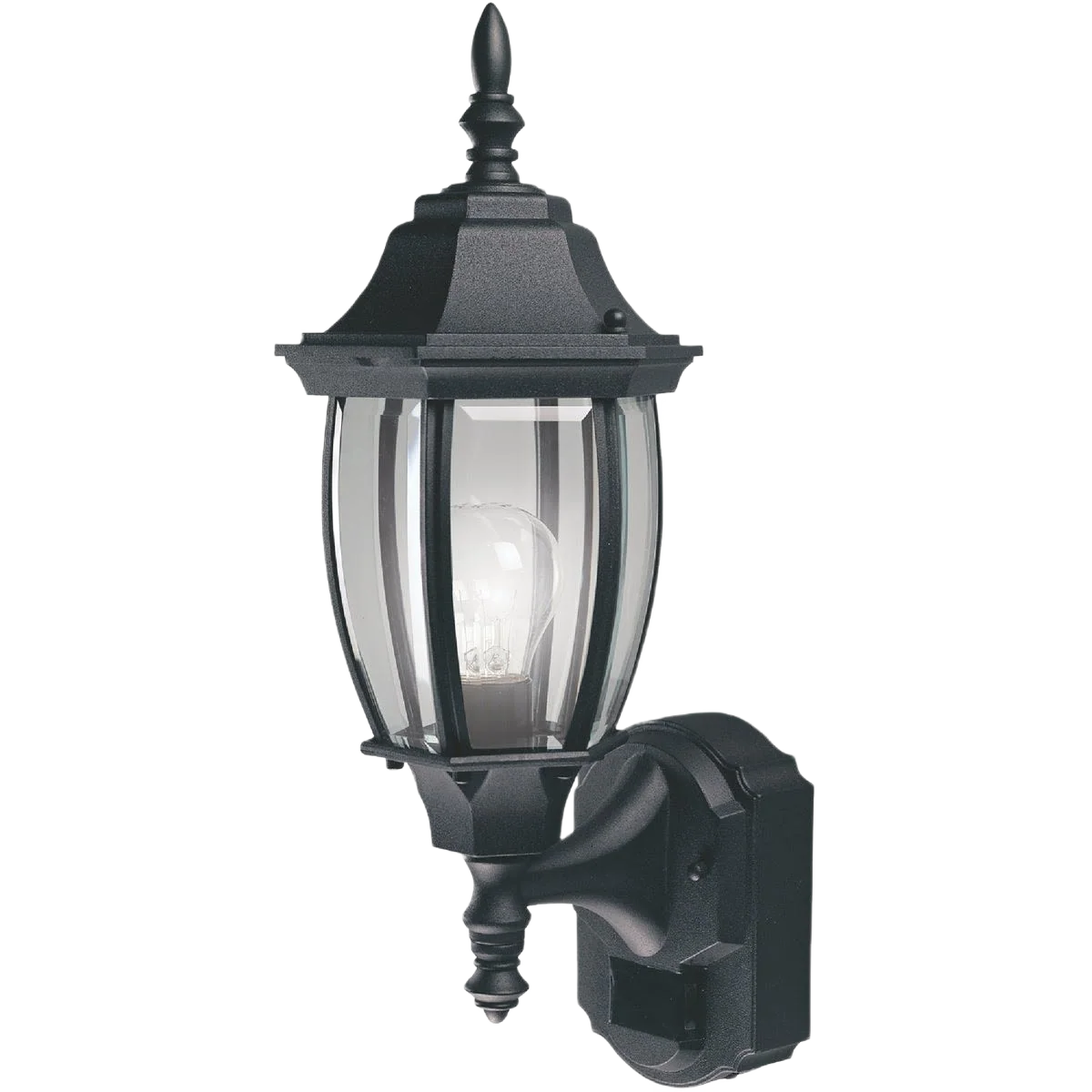 Natural Heath Zenith Black Incandescent Motion Activated Outdoor Light Fixture 18.5 Lightweight