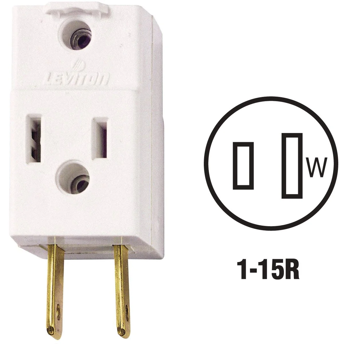 Stylish Leviton White 15A 3-Outlet Cube Tap Superior