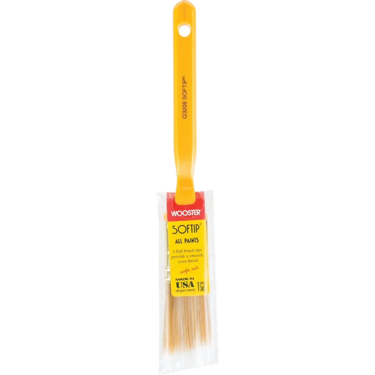 Enhanced Wooster Softip Angle Sash Paint Brush 1 in. High-Performance