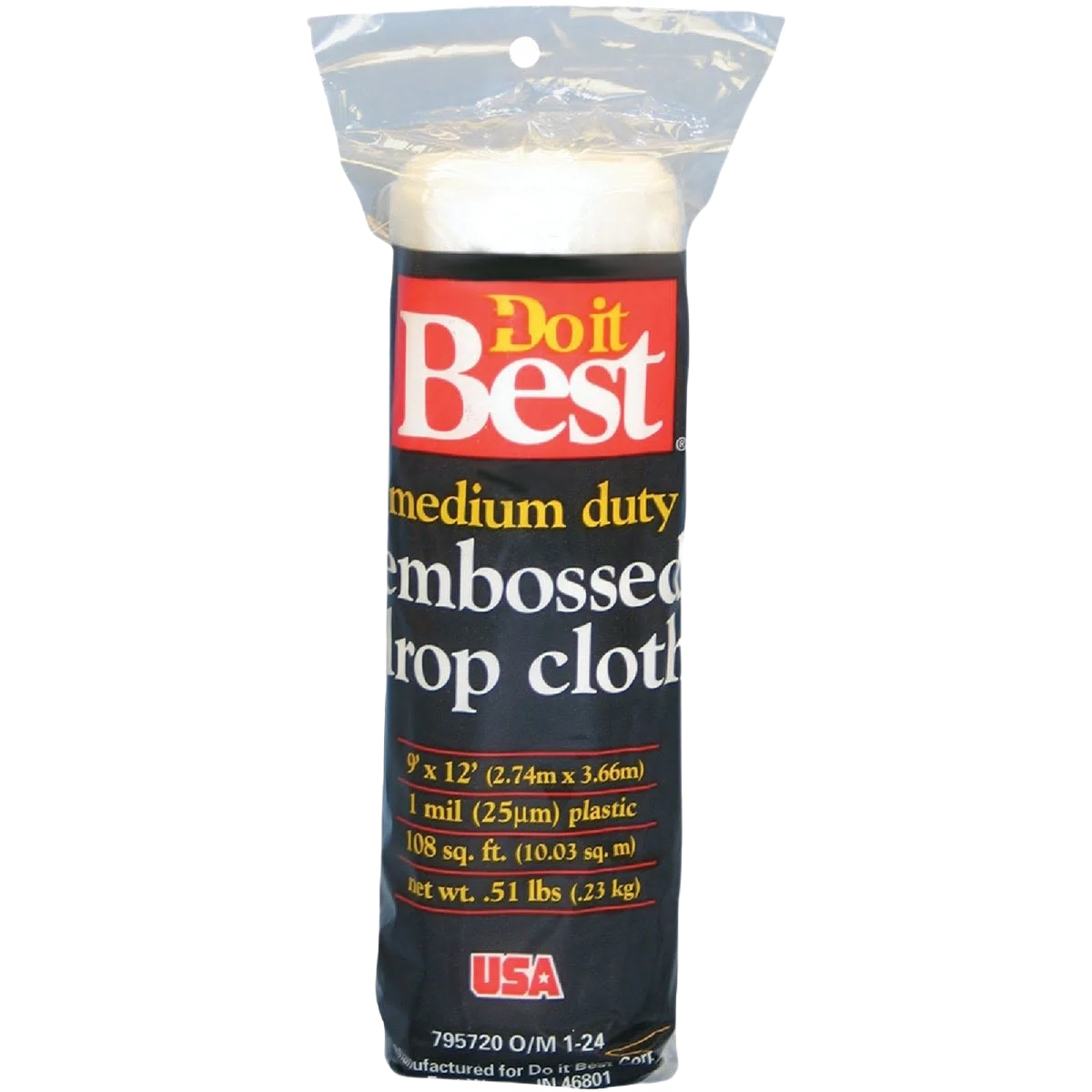 Advanced Do it Clear Medium Duty Embossed Plastic Drop Cloth 9 x12 ft. Environmentally Friendly