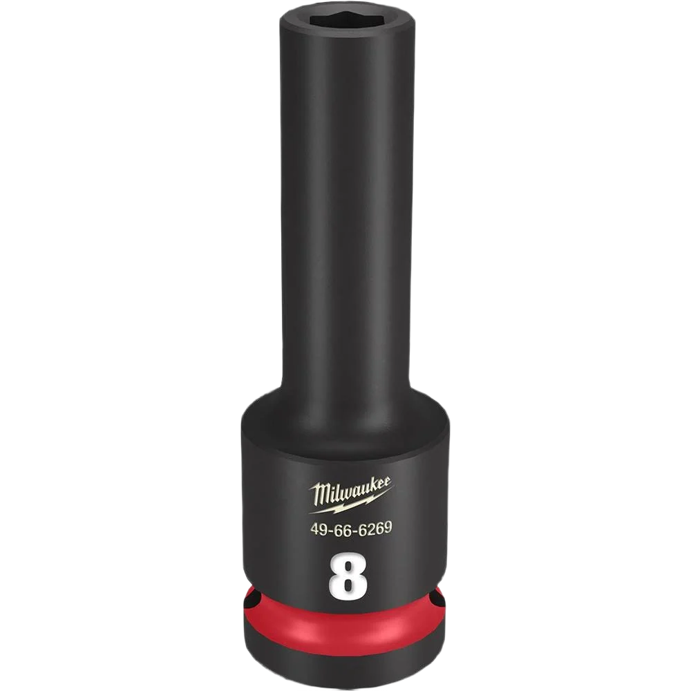 Certified Milwaukee SHOCKWAVE™ Impact Duty™ 1 2 Drive 8-mm Deep 6 Point Socket Advanced
