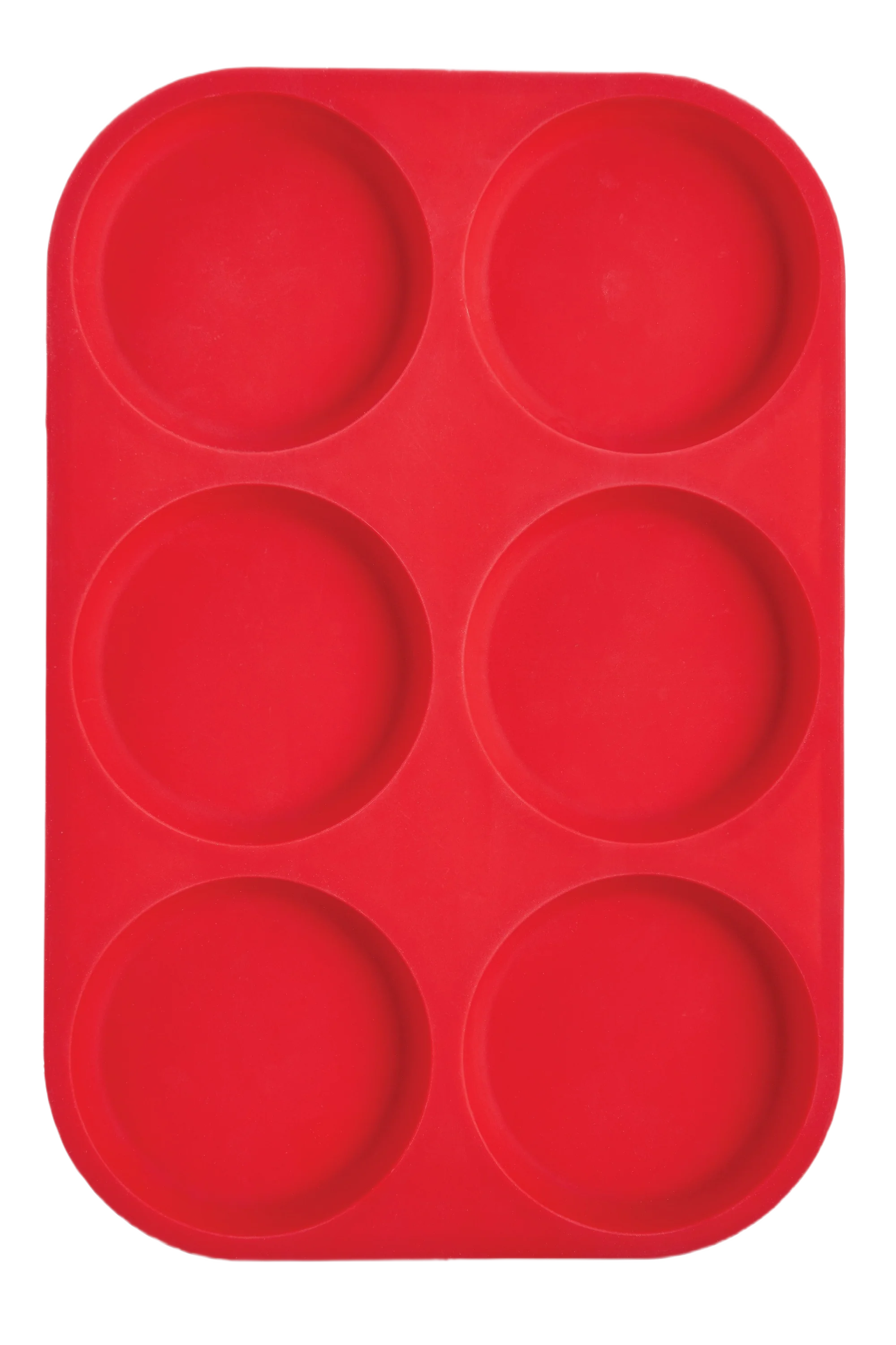 Official Mrs. Anderson’s Red Silicone 6 Cup Muffin Top Pan Superior