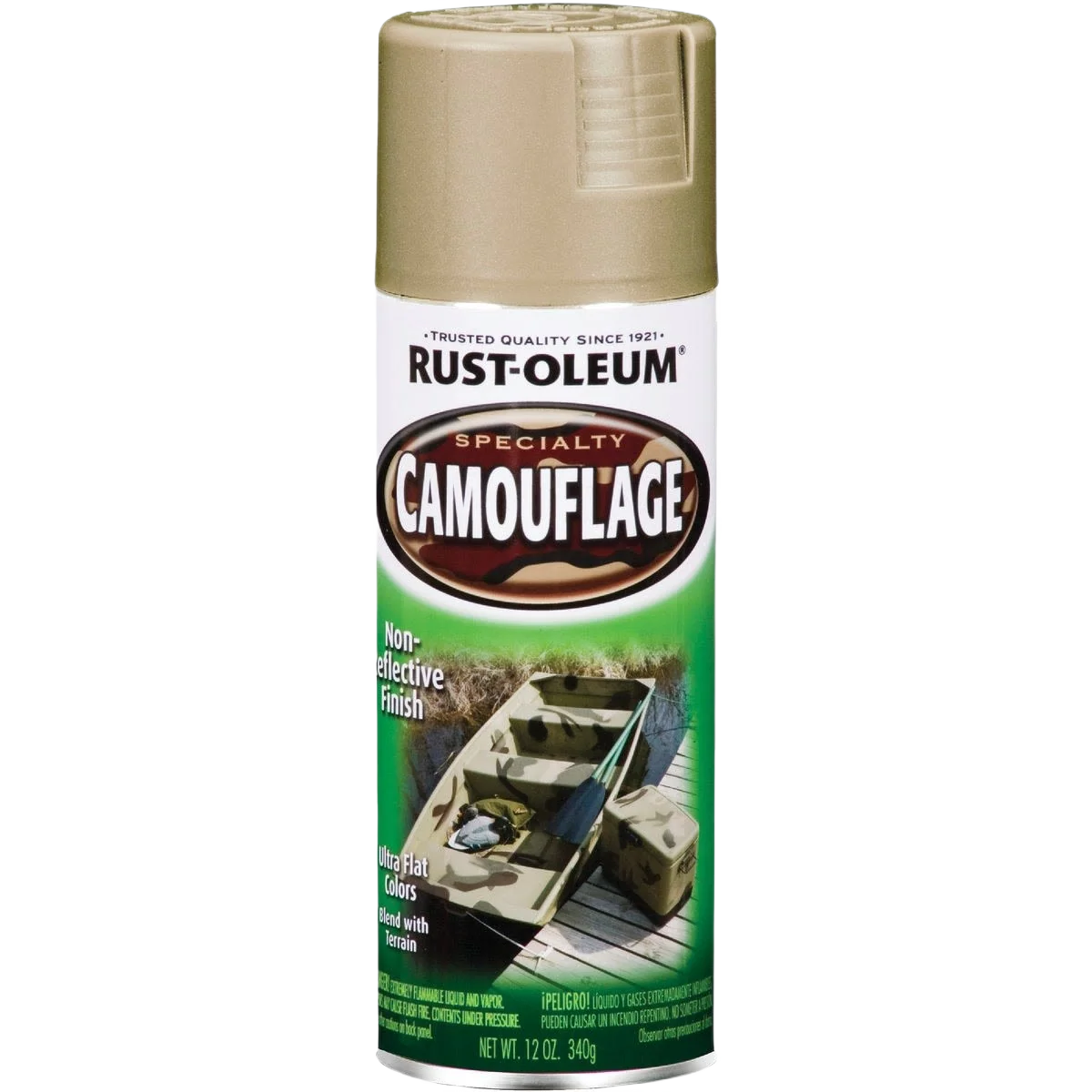 Eco-Friendly Rust-Oleum Camouflage Flat Spray Paint Sand 12 oz. Authentic